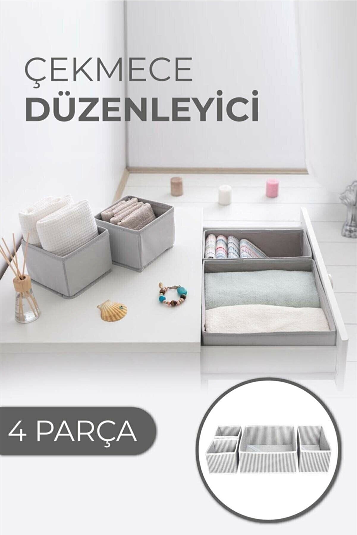 Çekmece Düzenleme Kutu Seti Organizer 4lü Set (4401)