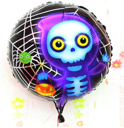 Halloween İskelet Hayalet Folyo Balon 18 inç (4401)