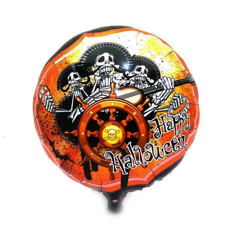 Kuru Kafalı Korsanlar Halloween Şekilli Folyo Balon 45 cm (4401)