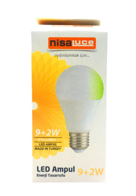 9+2W E27 BEYAZ-YEŞİL LED AMPUL (4401)