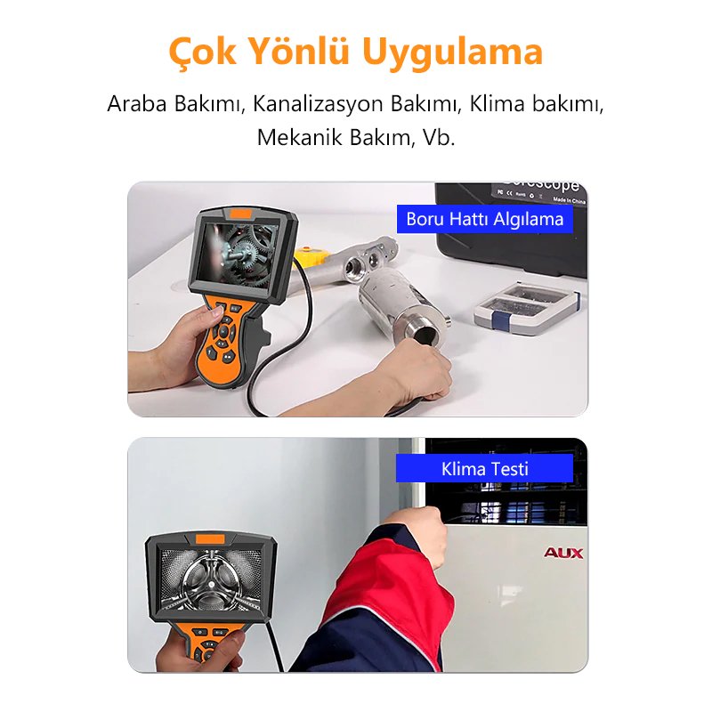  PM-14282 5 İnç LCD Ekranlı Dijital Endoskop Yılan Kamera