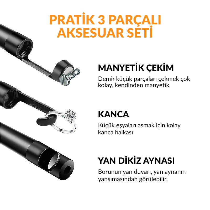  PM-14282 5 İnç LCD Ekranlı Dijital Endoskop Yılan Kamera