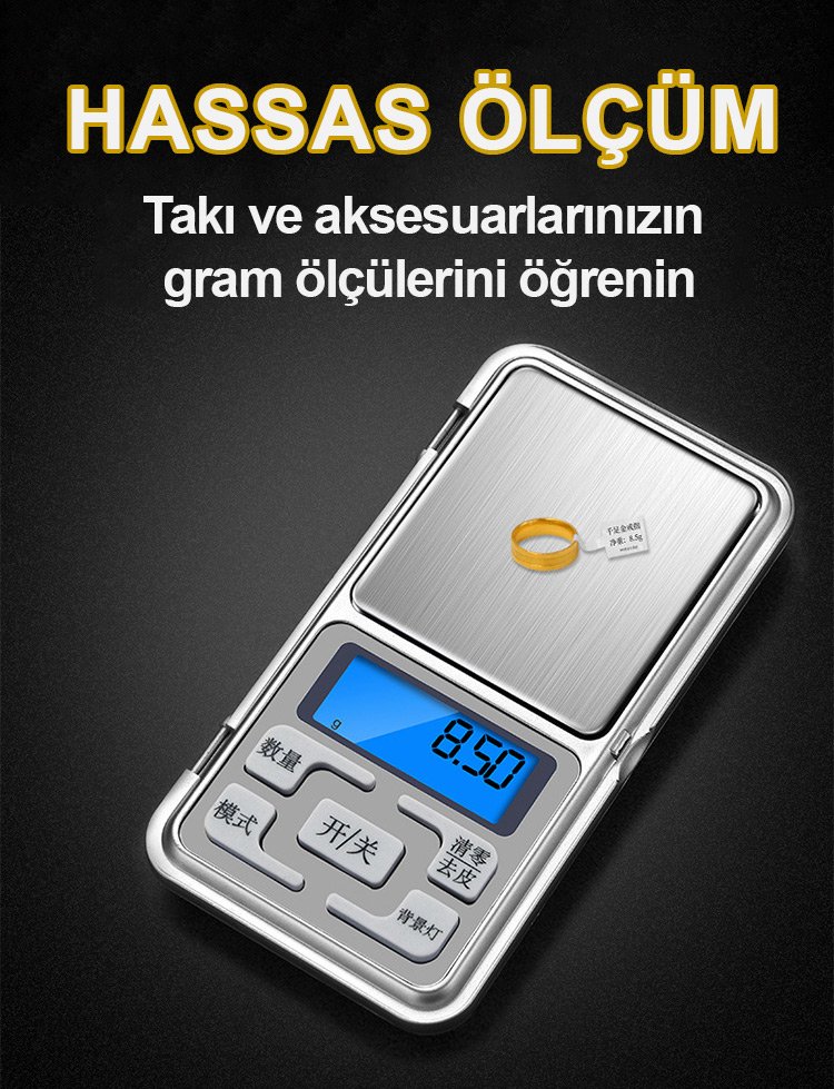 500 qr. Mini 0.01 Qr. Dəqiq cib tərəzi PM-14636