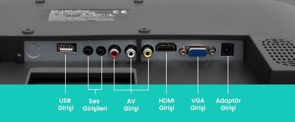 Hello HL-2700 27 Vga-HDMI-Rca Araç Monitörü 