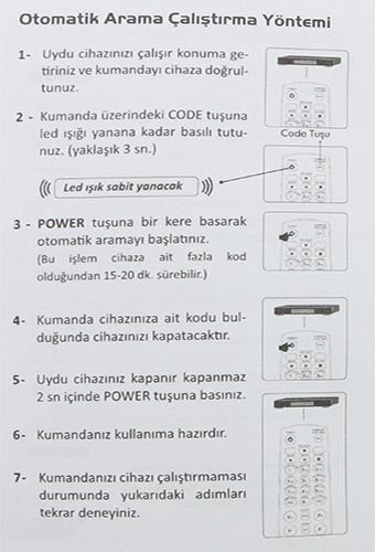 Tüm Uydu Cihazları İçin Universal Akıllı Kumanda 