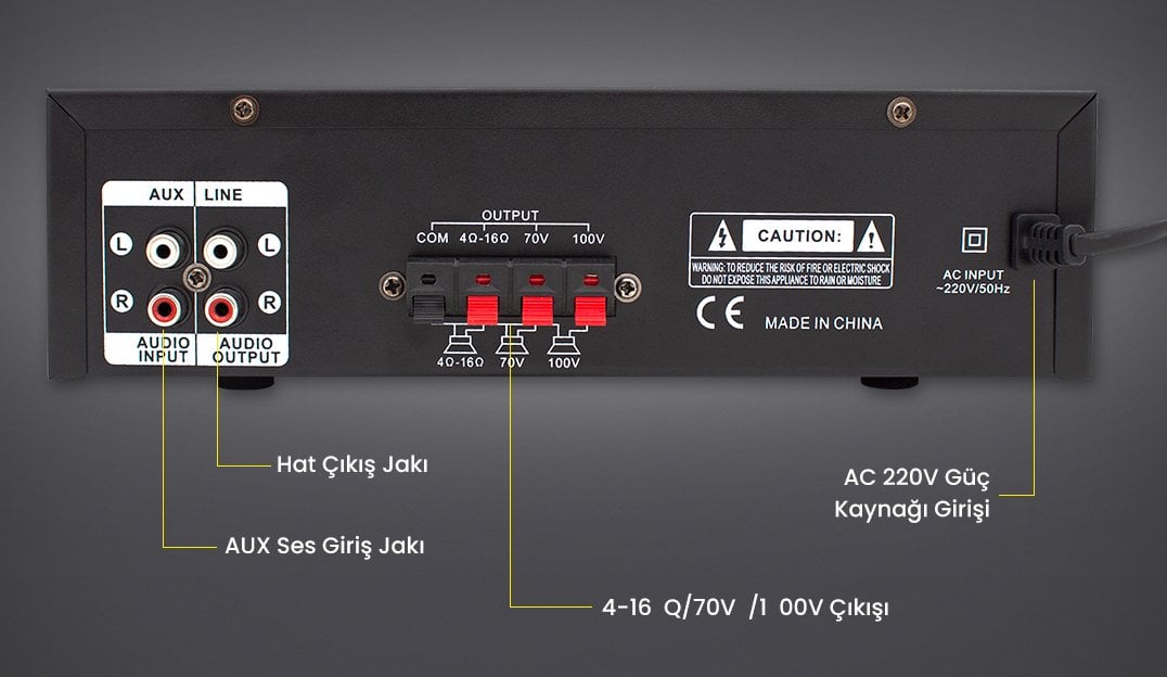 Magicvoice MV-510 50 Watt Usb-Sd-Bluetooth Girişli Hat Trafolu Anfi