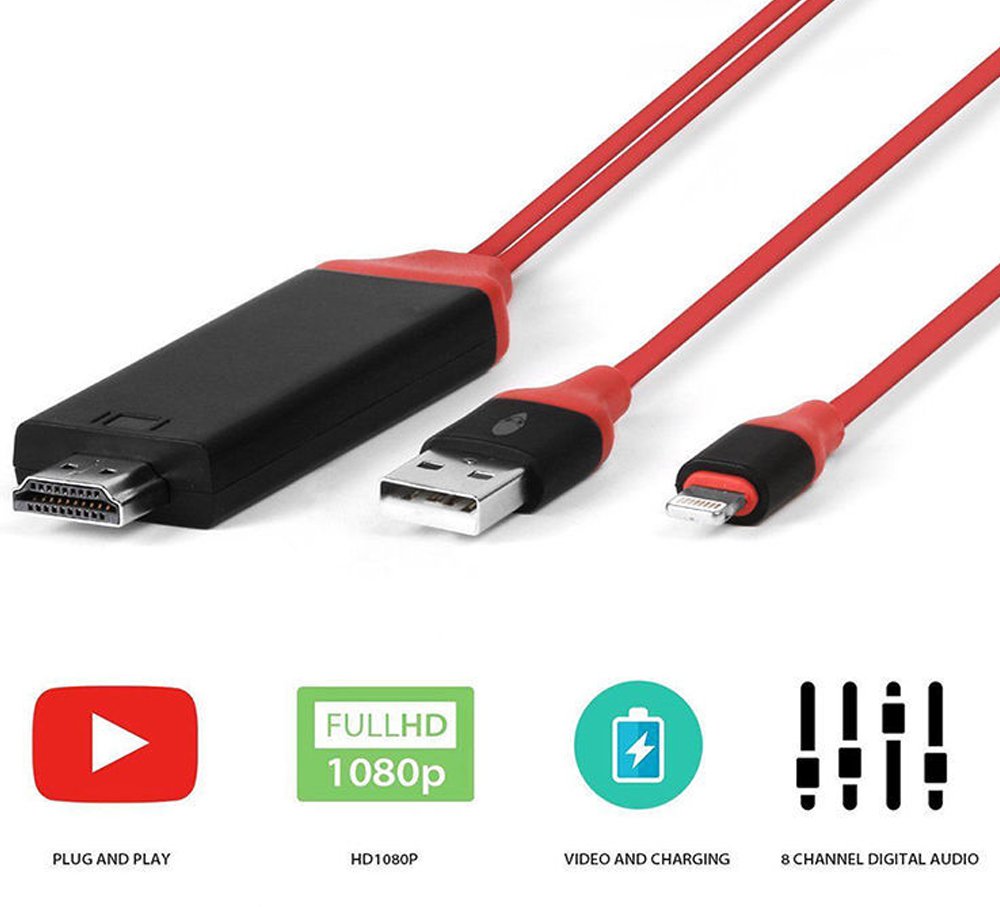  P8M Lightning To HDMI + USB 2 Metre Kablo PM-6020