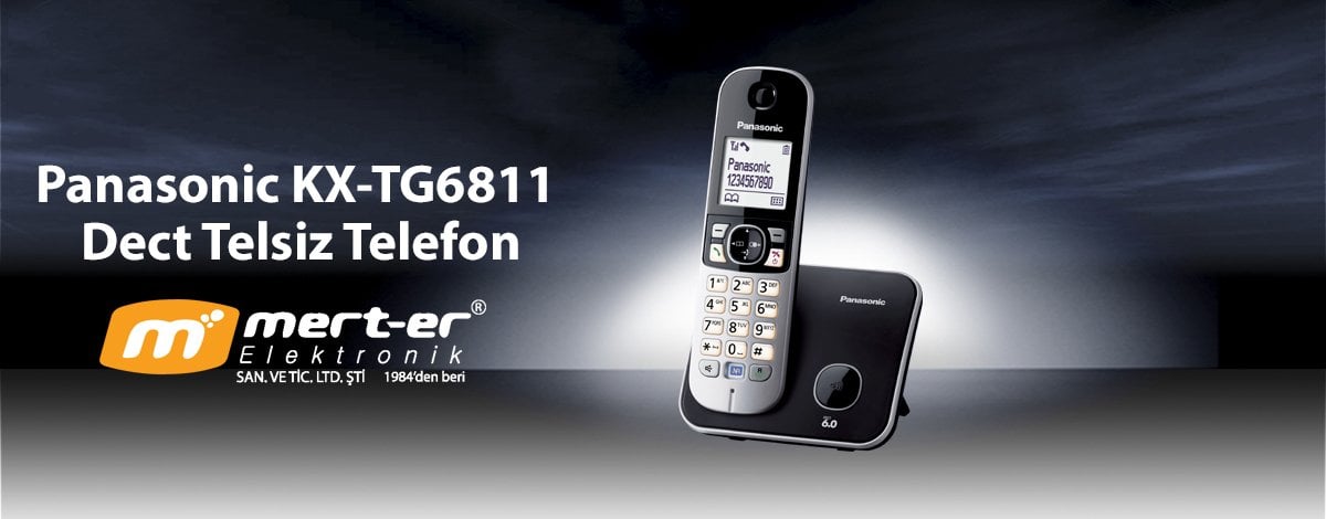 Panasonic KX-TG6811 Dect Telsiz Telefon Siyah