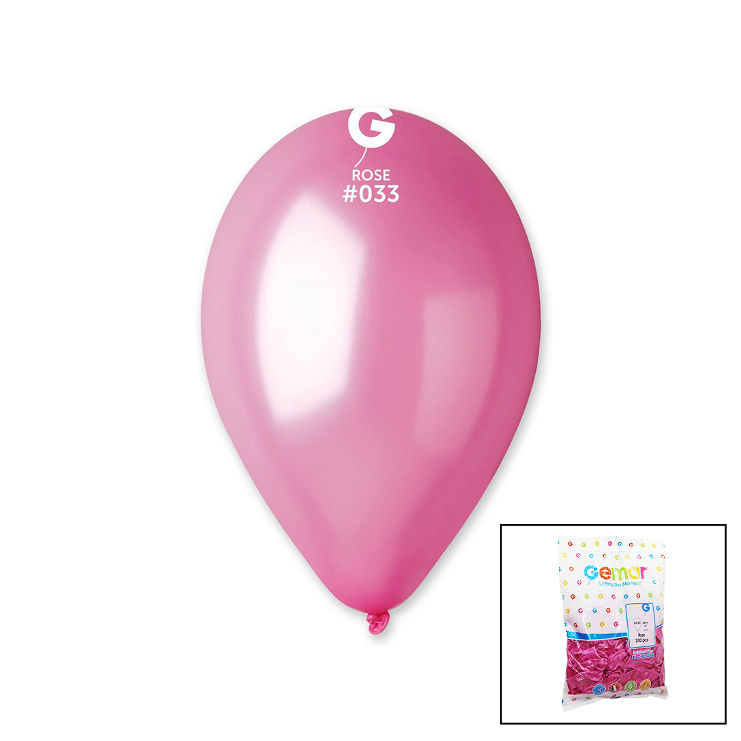 GM-110-33 METALİK - PEMBE BALON 11&amp;apos;&amp;apos; - 28CM - 100 ADET (4401)