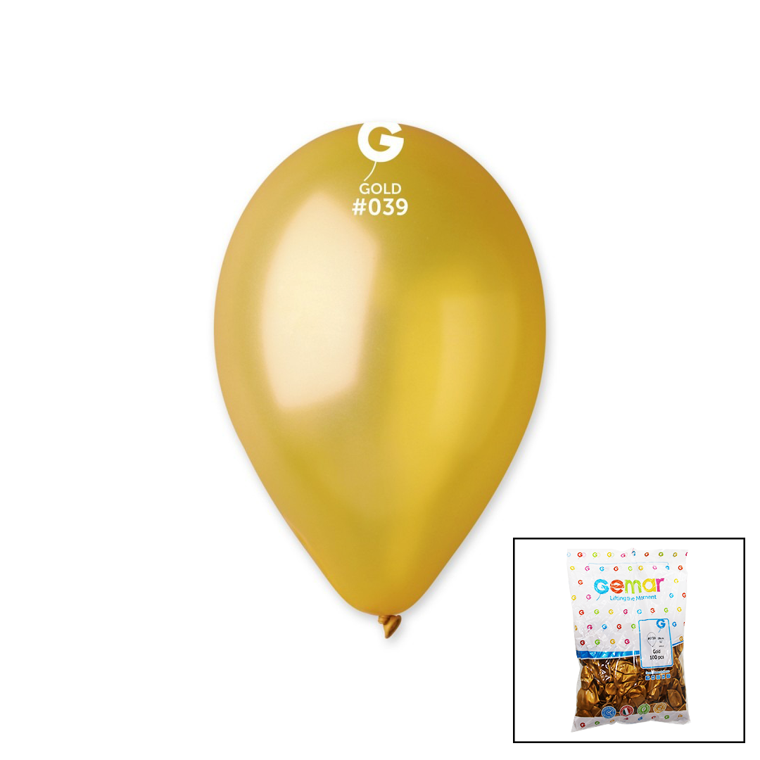 GM-110-39 METALİK - ALTIN BALON 11&amp;apos;&amp;apos; - 28CM - 100 ADET (4401)