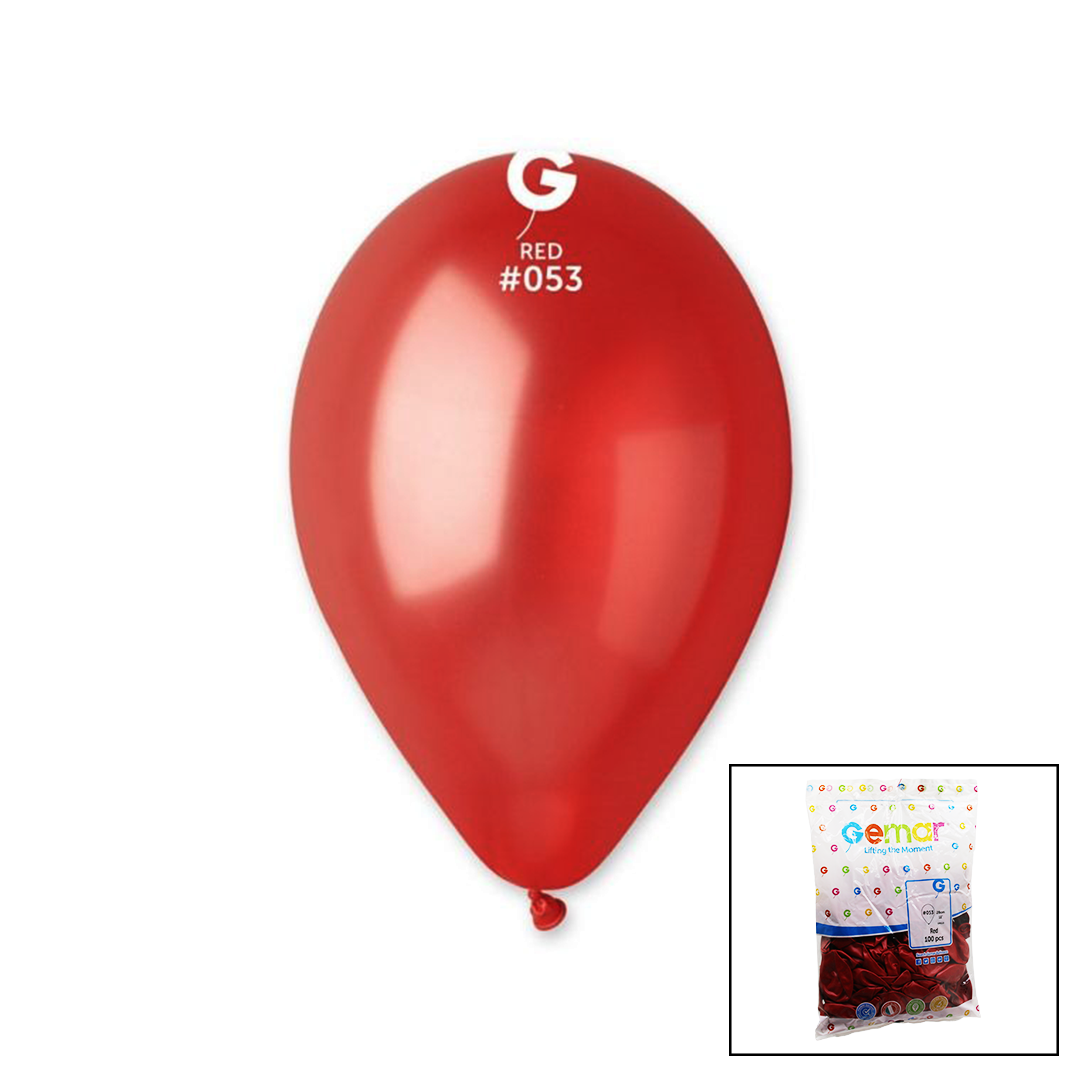 GM-110-53 METALİK - KIRMIZI BALON 11&amp;apos;&amp;apos; - 28CM - 100 ADET (4401)