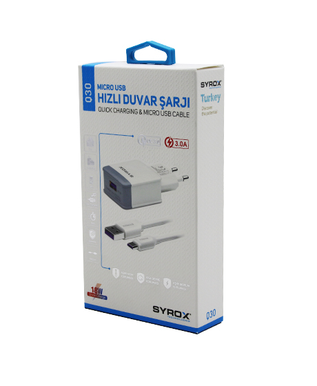 MICRO USB HIZLI 3.0A MİKRO SAMSUNG EV ŞARJ ALETİ (4401)