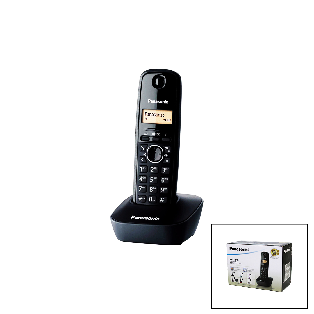 PANASONİC KX-TG1611 SİYAH - OVAL KABLOSUZ DİJİTAL TELSİZ TELEFON (4401)