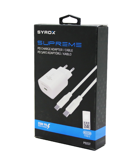 SUPREME TYPE-C TO TYPE-C HIZLI EV ŞARJ SETİ  3.0A 25W PD (4401)