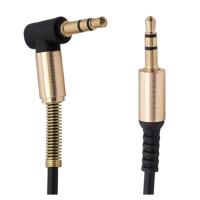 3.5 Mm Metal Başlıklı Erkek/Erkek L Uçlu Jack Girişli Aux Stereo Ses Aktarma Kablosu