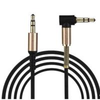 3.5 Mm Metal Başlıklı Erkek/Erkek L Uçlu Jack Girişli Aux Stereo Ses Aktarma Kablosu