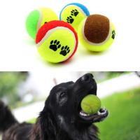 3'lü Renkli Desenli Tenis Topu Kedi Köpek Oyuncağı