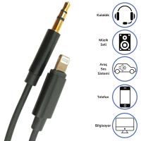 iPhone Lightning Aux Araç Dönüştürücü Ses Kablosu 3.5 mm Jack Girişli