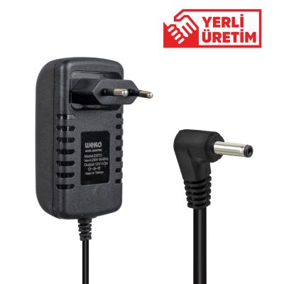 12 VOLT - 3 AMPER 3.5*1.35 UÇLU  VERA YAZAR KASA POS YERLİ ÜRETİM PRİZ TİPİ PLASTİK KASA ADAPTÖR