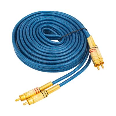 2 RCA + 2 RCA 4.5 METRE MAVİ OTO ANFİ ARA KABLO