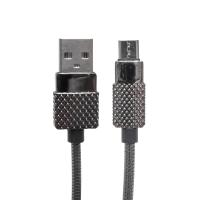 3 AMPER METAL YAYLI MICRO USB DATA VE ŞARJ KABLOSU 1 METRE