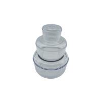 3PCS SET YUVARLAK - 4750ML  SAKLAMA KABI  MİKA - KRİSTAL PLASTİK