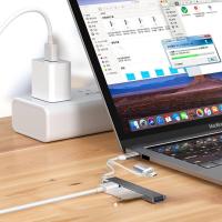 4 Port'lu Bağlantı İstasyonu Ultra İnce USB Bölücü TYPE-C tipi Çoklu Arayüz Adaptörü Multi Usb Çoklayıcı