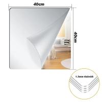 40X40CM KENDİNDEN YAPIŞKANLI ESNEK PVC DUVAR AYNASI PANEL STİCKER ÇIKARTMA