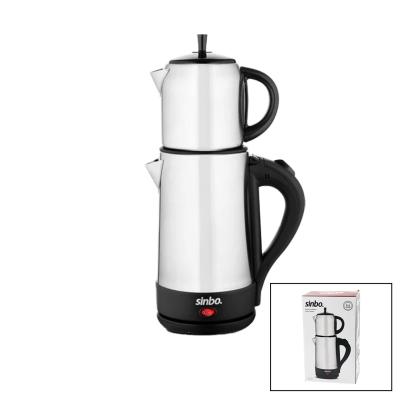 ÇELİK ELEKTRİKLİ ÇAYCI SETİ - ÇAY MAKİNESİ 1.7LT + 0.7LT2IN1 KULLANIM=KETTLE - ÇAYCI STM-5847