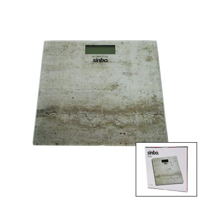 DİJİTAL - PİLLİ  CAM BANYO BASKÜLÜ  LCD EKRAN - SICAKLIK GÖSTERGELİ   180KG/50GR   28X28CM  SBS-4465