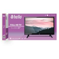 HELLO HL-2200 22 FULL HD LED MONİTÖR  (220V-12 VOLT) (AUDIO IN-RCA-VGA-HDMI-USB) 55 CM X 32 CM