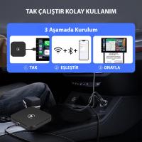 KABLOSUZ CAR PLAY İPHONE IOS 5GHZ AUTO CONNECT (KABLOLU CARPLAY TO KABLOSUZ ÇEVİRİCİ)