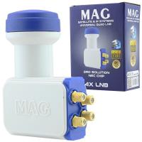 MAG DÖRTLÜ QUAD LNB ALTIN UÇLU NEC CHİP 0.1DB