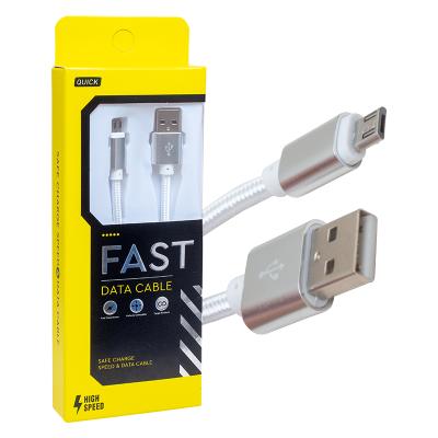 METAL ÖRGÜLÜ MICRO USB ŞARJ VE DATA KABLOSU