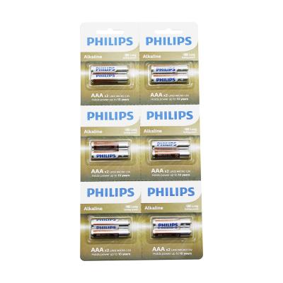 PHILIPS  ALKALİNE İNCE - AAA - 1.5V  PİL  12PCS= 2Lİ X 6