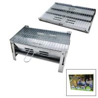 PORTABLE GRILL  KOMPLE KATLANIR  PORTATİF - PRATİK GALVANİZ METAL MANGAL  27X40X20CM