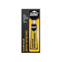 SELSİL CLEAR GLUE 70G ŞEFFAF SÜPER YAPIŞTIRICI KAĞIT - AHŞAP - METAL - DERİ