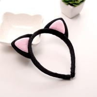 Sevimli Kedi Kulak Pofuduk Kedi Taç Siyah İçi Pembe Renk 17x15 cm