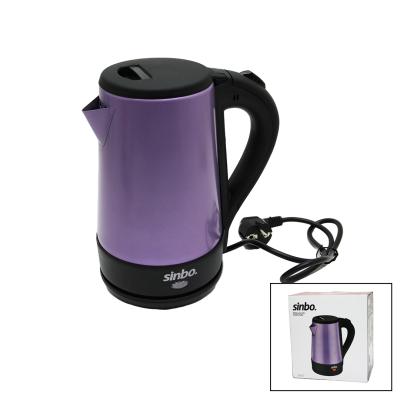 SİNBO-8017 MOR RENK ÇELİK KETTLE SU ISITICISI 1.5LT - 2200W