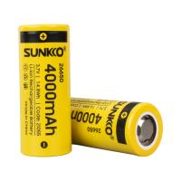 SUNKKO 3.7 VOLT 4000 MAH 26650 ŞARJ EDİLEBİLİR PİL  (TEKLİ)