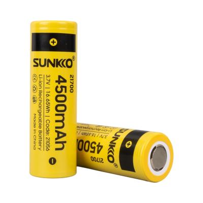 SUNKKO 3.7 VOLT 4500 MAH 21700 ŞARJ EDİLEBİLİR PİL  (TEKLİ)