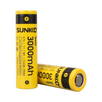 SUNKKO 3.7 VOLT 3000 MAH 18650 ŞARJ EDİLEBİLİR PİL  (TEKLİ)