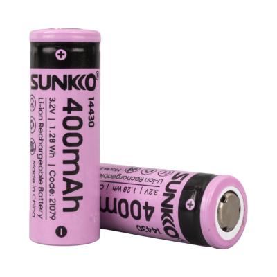 SUNKKO IFR 3.2 VOLT 400 MAH 14430 ŞARJ EDİLEBİLİR PİL (TEKLİ)