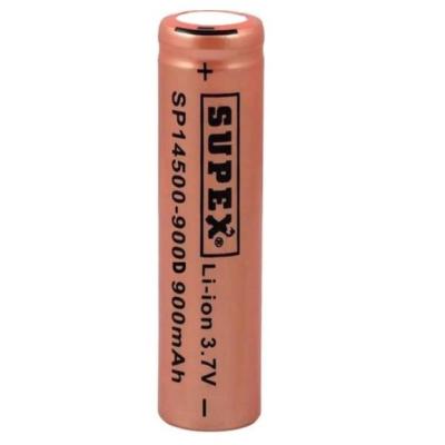 SUPEX 14500-900D LİTYUM ION 3.7V 900MAH ŞARJ EDİLEBİLİR DÜZ KAFA BAŞLIKSIZ PİL