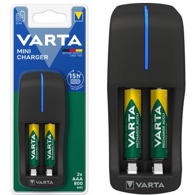 VARTA 57646 MİNİ CHARGER PİL ŞARJ CİHAZI + 2 ADET 800MAH AAA ŞARJ EDİLEBİLİR PİL